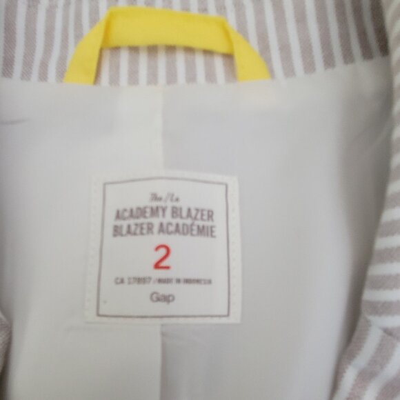 GAP Academy Blazer Striped Women's Size 2 Jacket - Picture 4 of 8